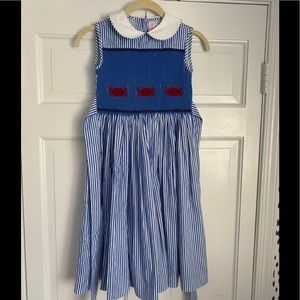 Never worn Emily Lacey smocked Crab dress Size 8